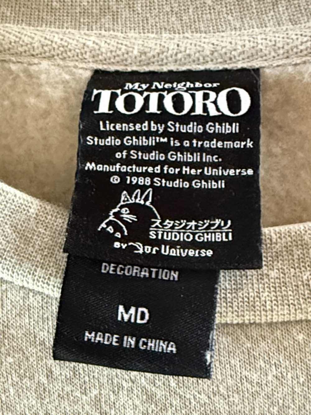 Her Universe My Neighbor Totoro Studio Ghibli Embroidered Sweatshirt - Picture 4 of 5